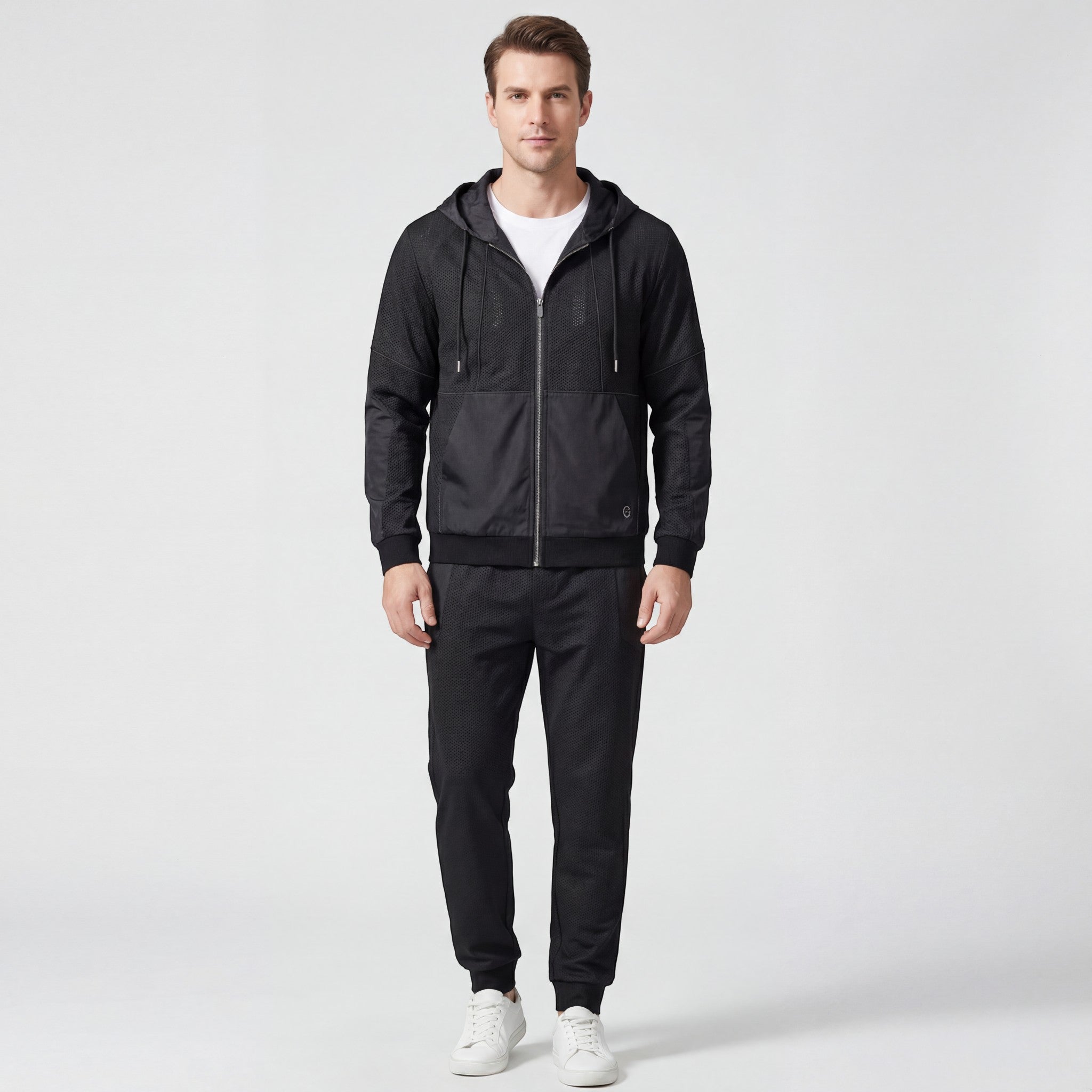 Ensemble de loisirs à capuche coupe ajustée homme