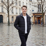 Doudoune homme coton hiver – Col montant doublé fourrure